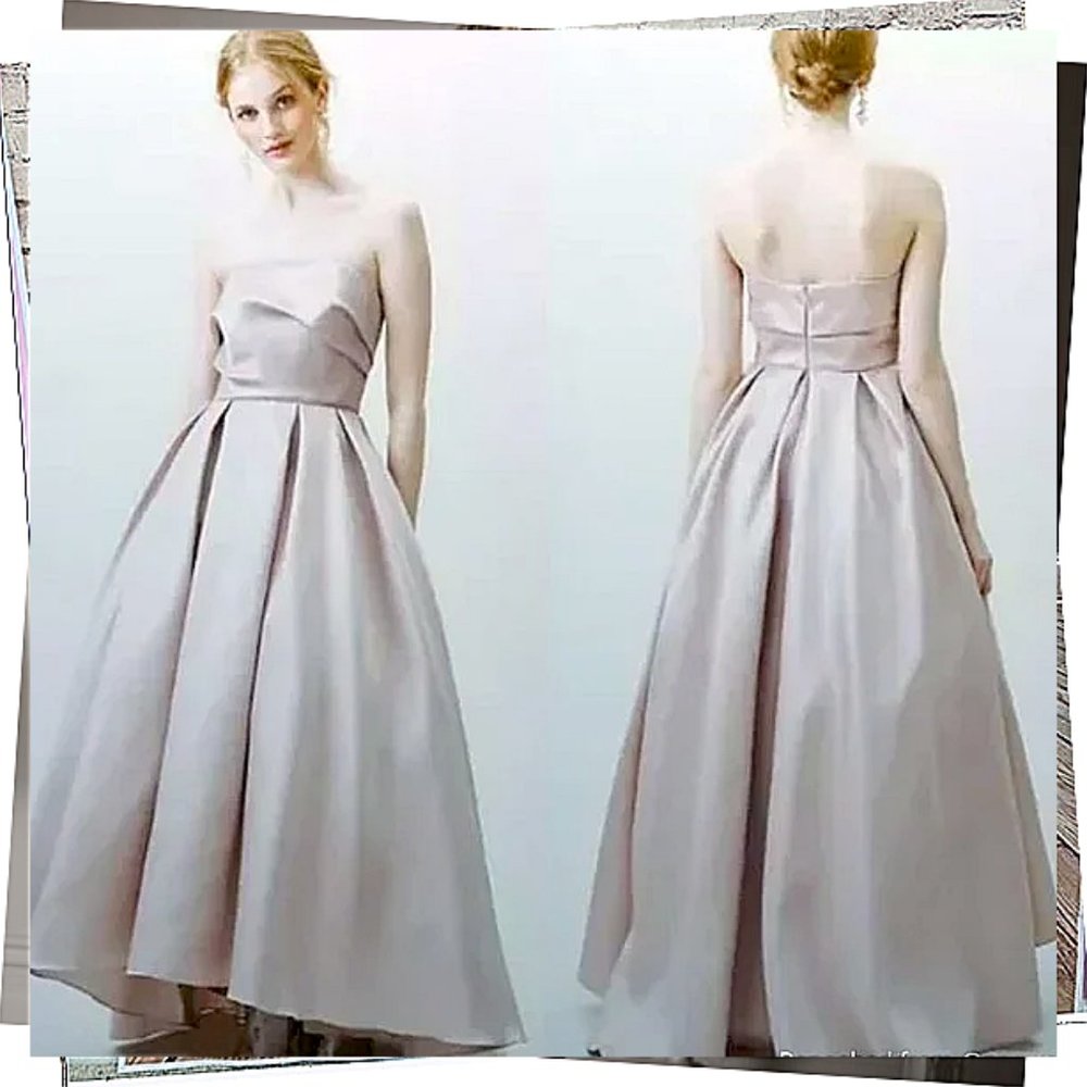 Anthropologie Strapless Light Mauve Ball Gown